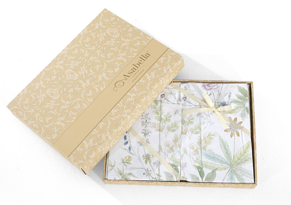 Постельное бельё Asabella 2340-6/180 евро 200x220 простыня на резинке