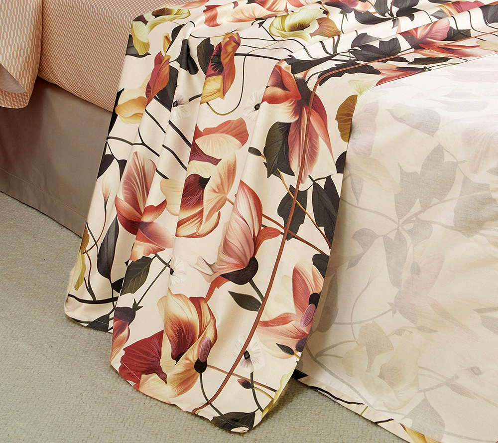 Постельное белье Blanc des Vosges Rhapsodie Aubepine евро 200х220 хлопок сатин