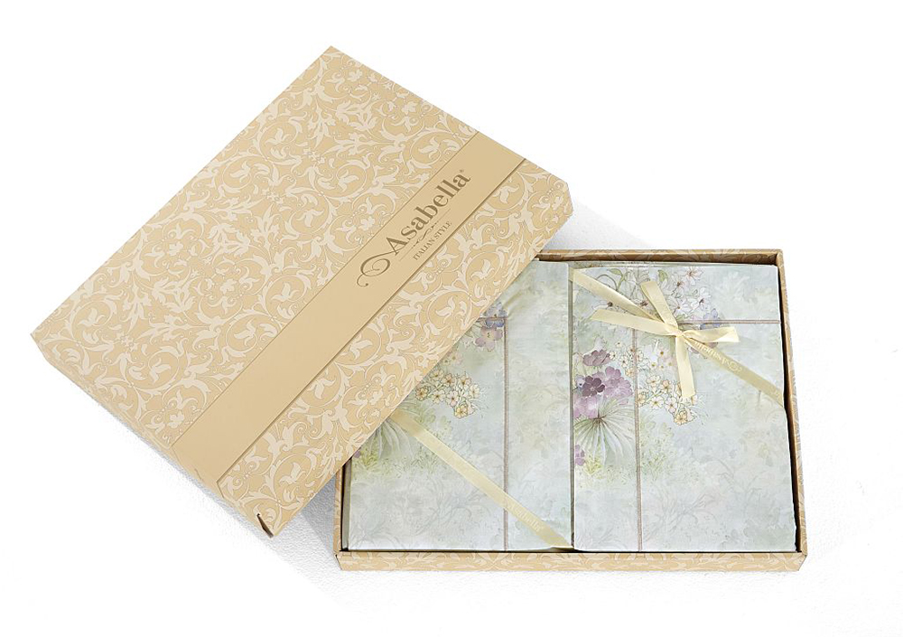 Постельное бельё Asabella 2344-4S 1,5-спальное 160x220 печатный сатин