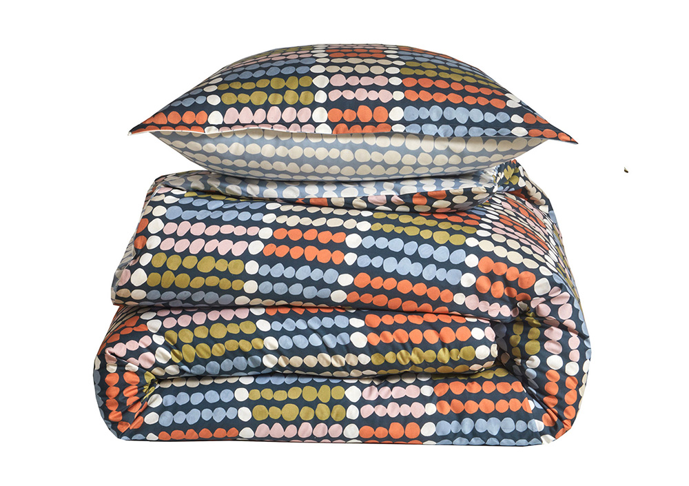 Постельное белье Blanc des Vosges Dots Celeste 1.5 спальное 155х200 перкаль