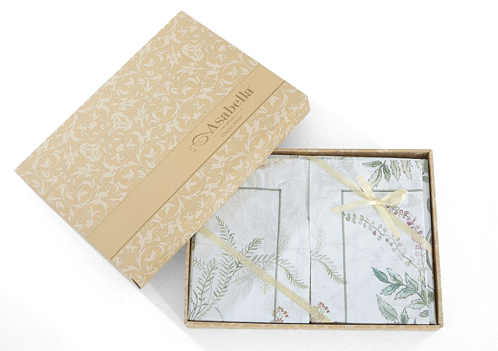 Постельное бельё Asabella 2343-6 евро 200x220 печатный сатин