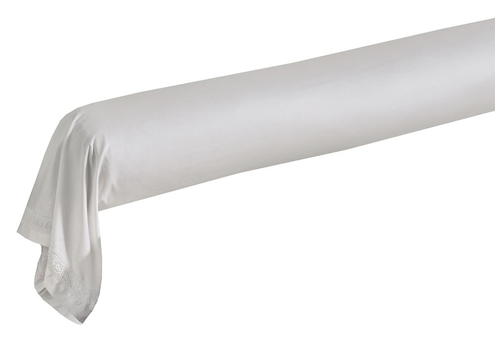 Постельное белье Blanc des Vosges Heritage Blanc евро 200х220 сатин с кружевом