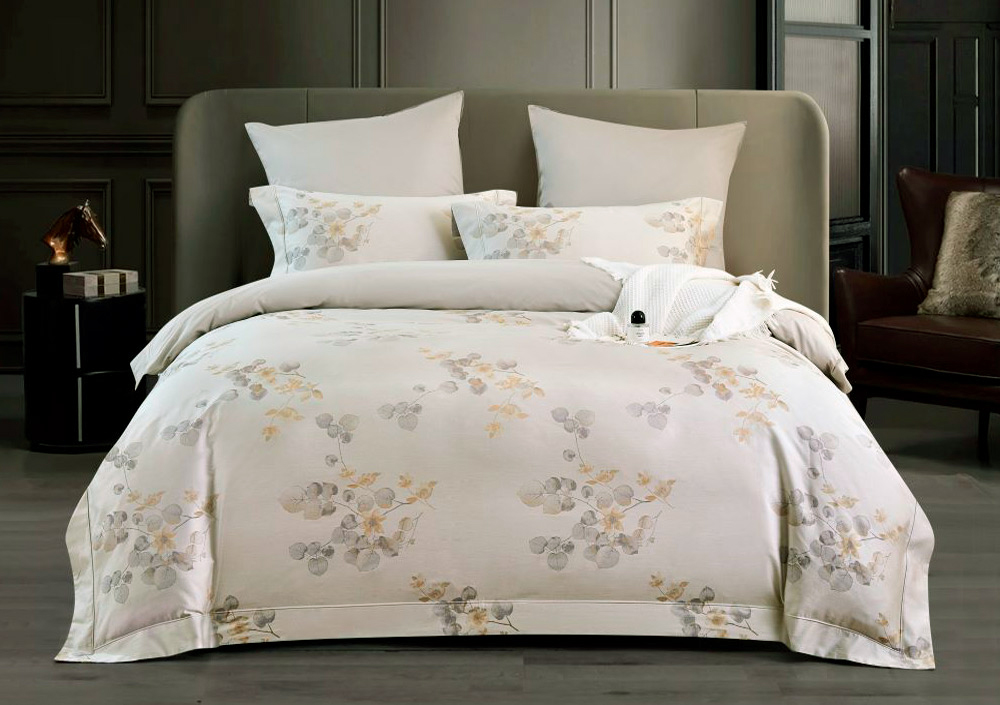 Постельное бельё с одеялом Asabella 2241-OSPS 1.5-спальное 160х220 сатин жаккард