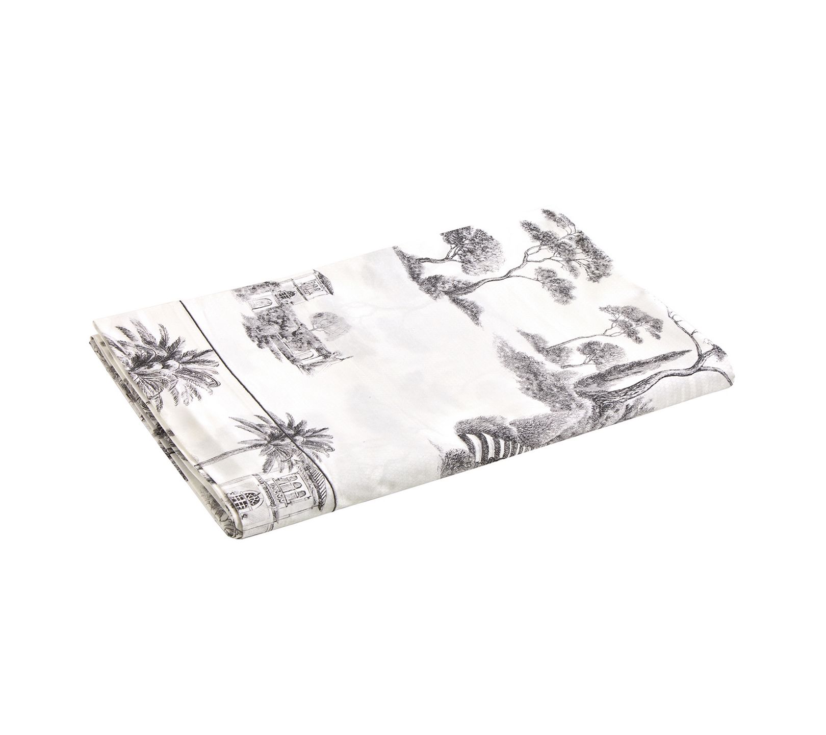 Постельное белье Blanc des Vosges Promenade Graphite евро 200х220 перкаль