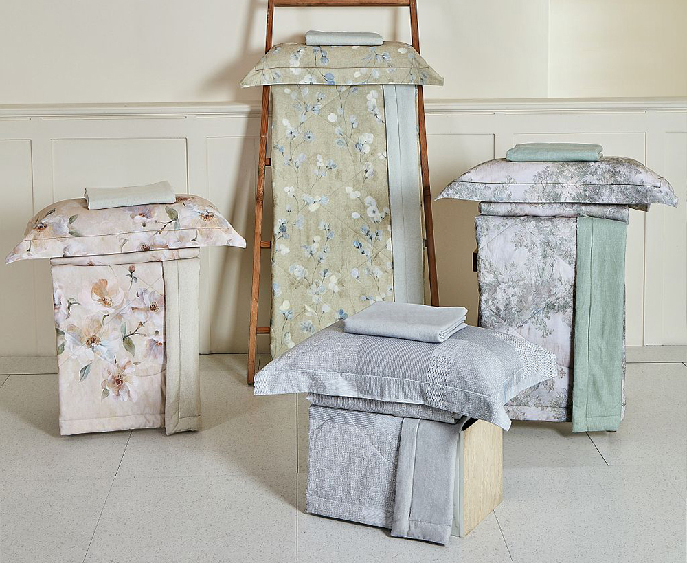 Постельное бельё с одеялом Asabella 2286-2OSP семейное 2/160х220 фланель