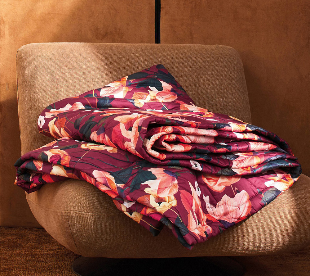 Постельное белье Blanc des Vosges Rhapsodie Grenat евро 200х220 хлопок сатин