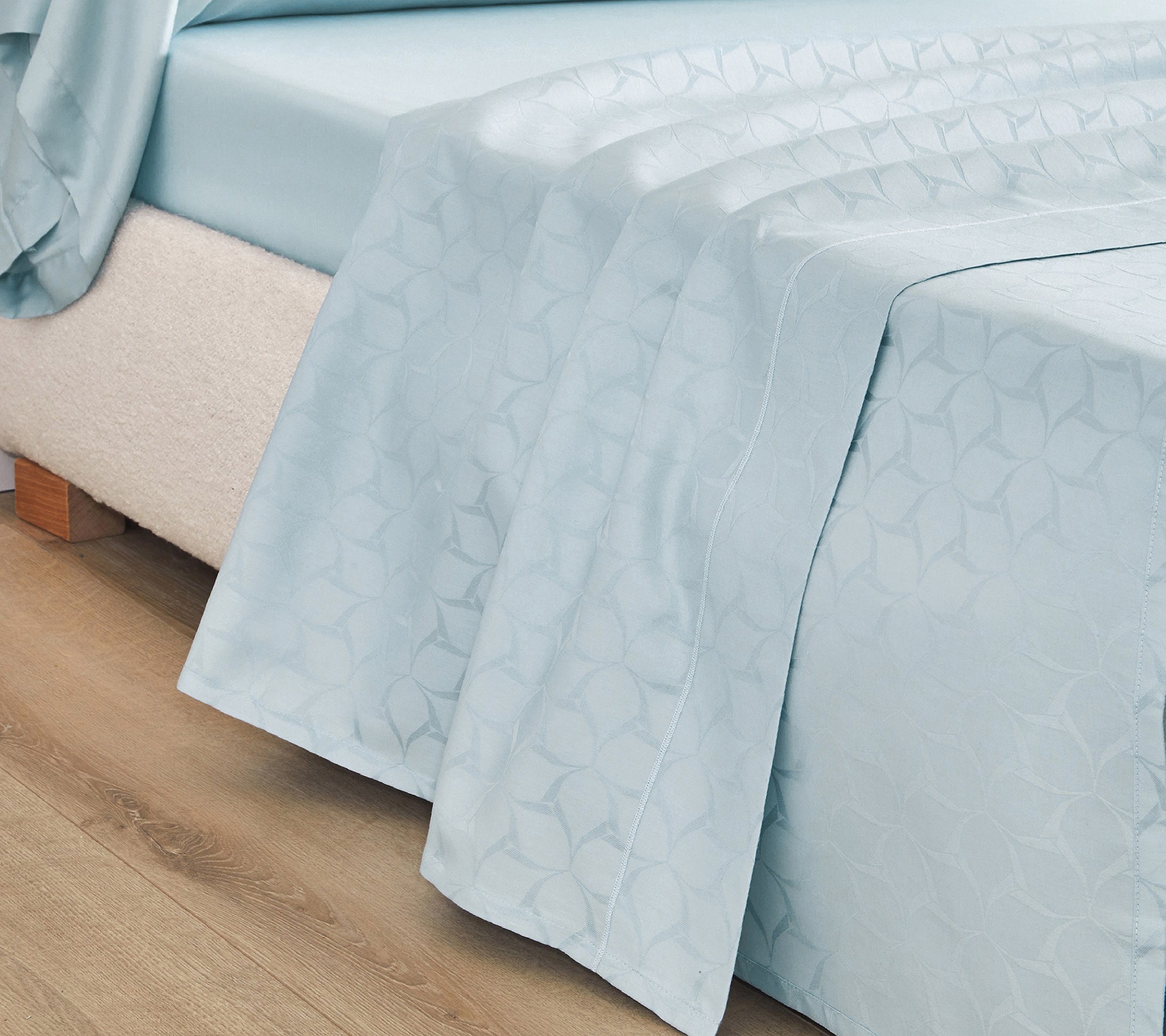 Постельное белье Blanc des Vosges Eole Glacier евро 200х220 сатин-жаккард