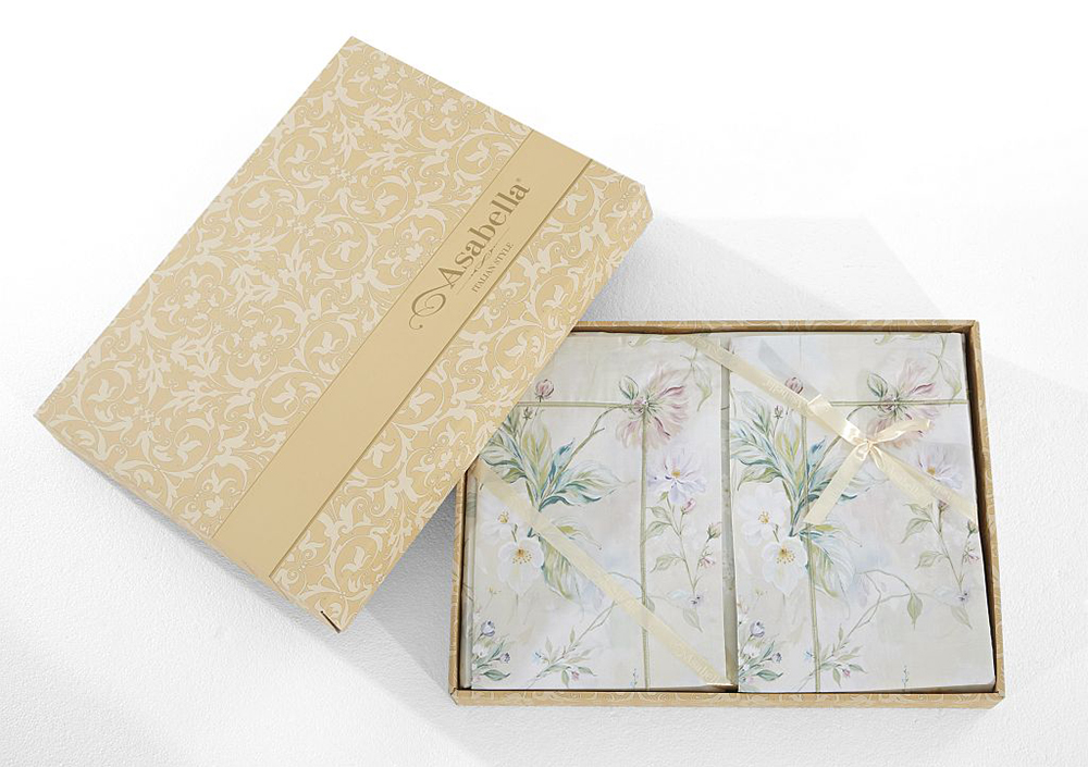 Постельное бельё Asabella 2337-6 евро 200x220 печатный сатин