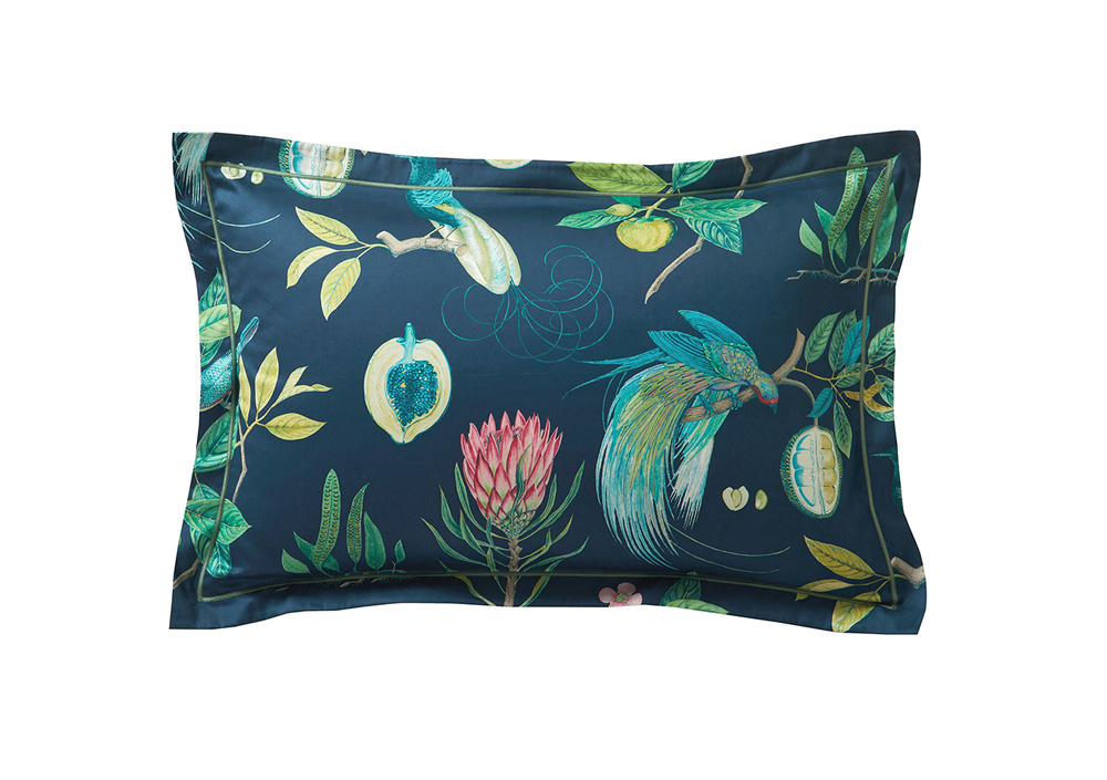 Постельное белье Blanc des Vosges Paradesia Emeraude евро 200х220 хлопок сатин