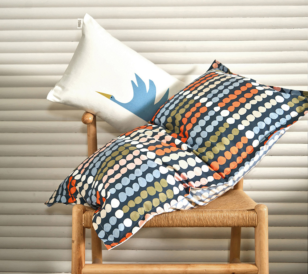 Постельное белье Blanc des Vosges Dots Celeste 1.5 спальное 155х200 перкаль