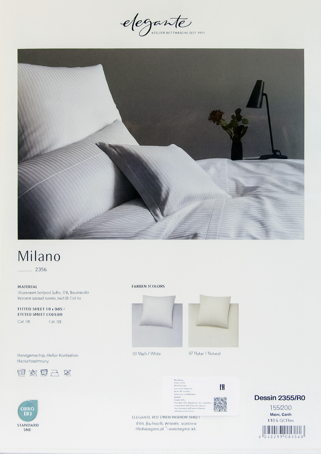 Пододеяльник Elegante Milano 155х200 мако-атлас жаккард