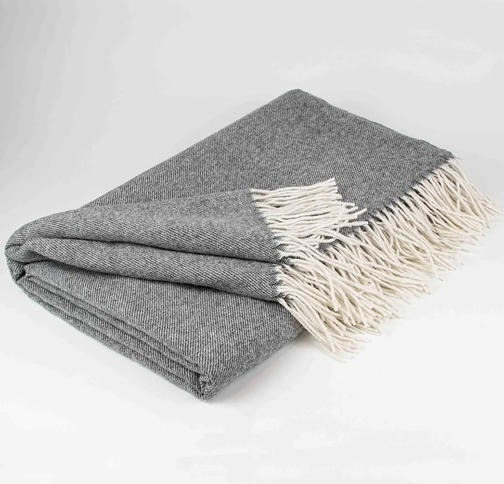 Плед шерстяной Luxberry Беринг 170х200 серый