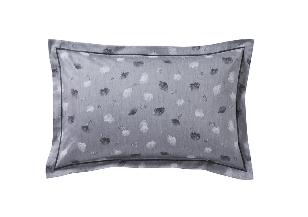 Постельное белье Blanc des Vosges Kyoto Graphite евро 200х220 сатин-жаккард