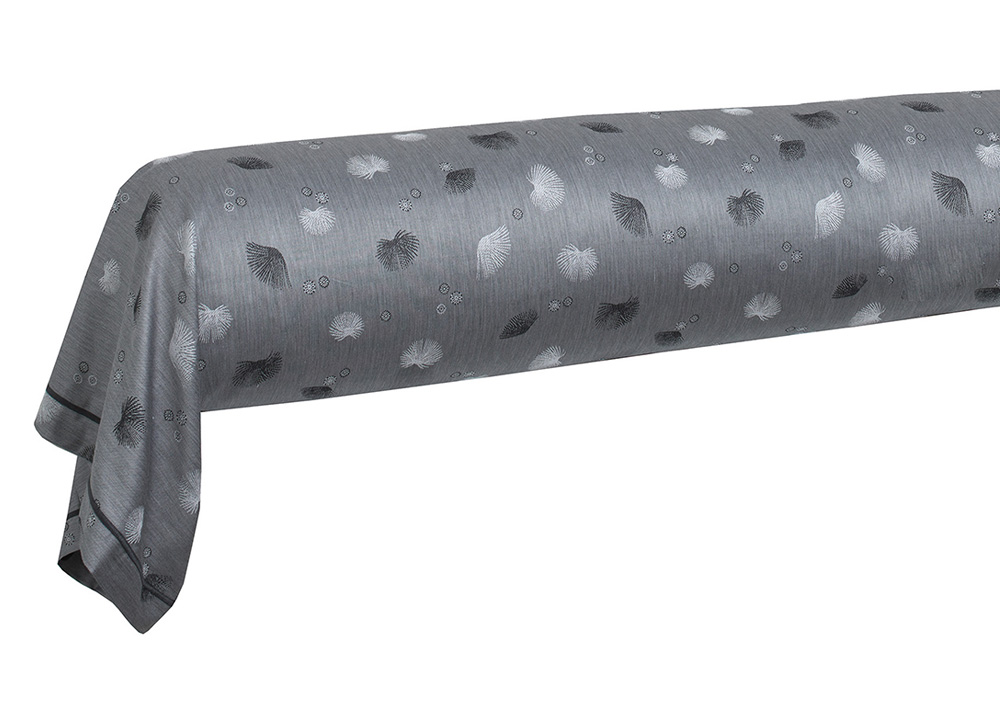 Постельное белье Blanc des Vosges Kyoto Graphite евро 200х220 сатин-жаккард