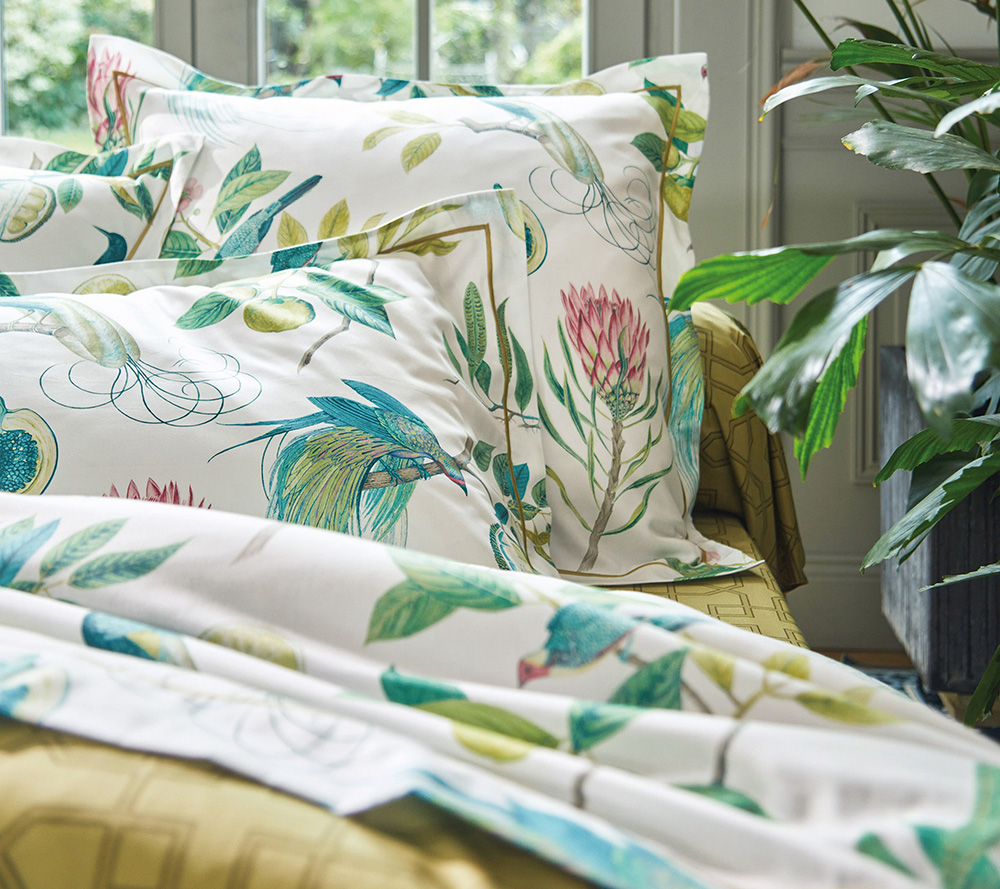 Постельное белье Blanc des Vosges Paradesia Ocre евро 200х220 хлопок сатин