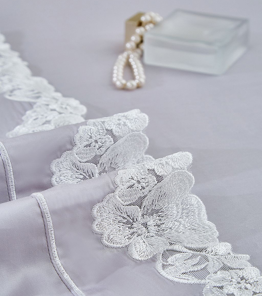 Постельное бельё Asabella 2331-6 евро 200x220 с кружевом