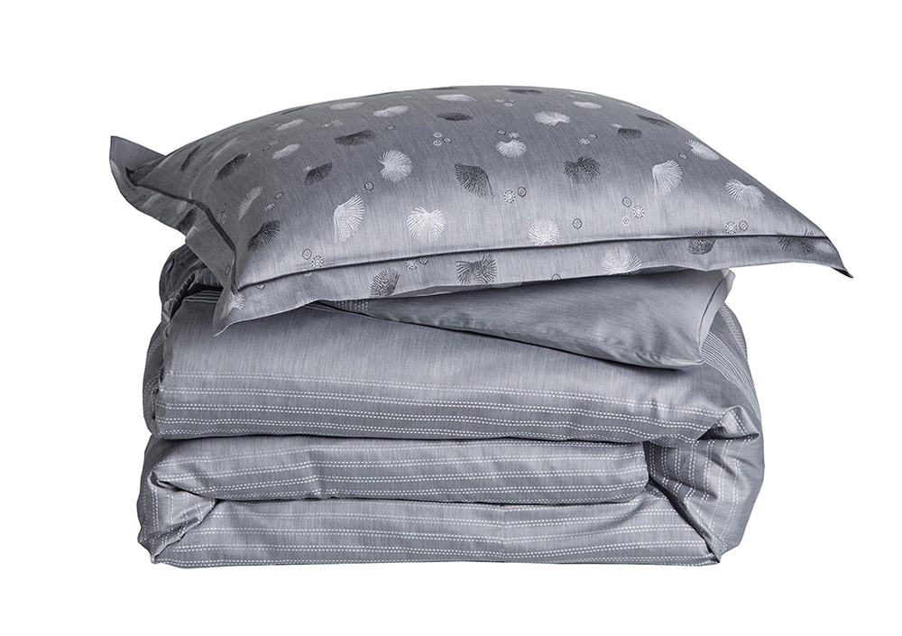 Наволочка Blanc des Vosges Kyoto Graphite 50х75 сатин-жаккард