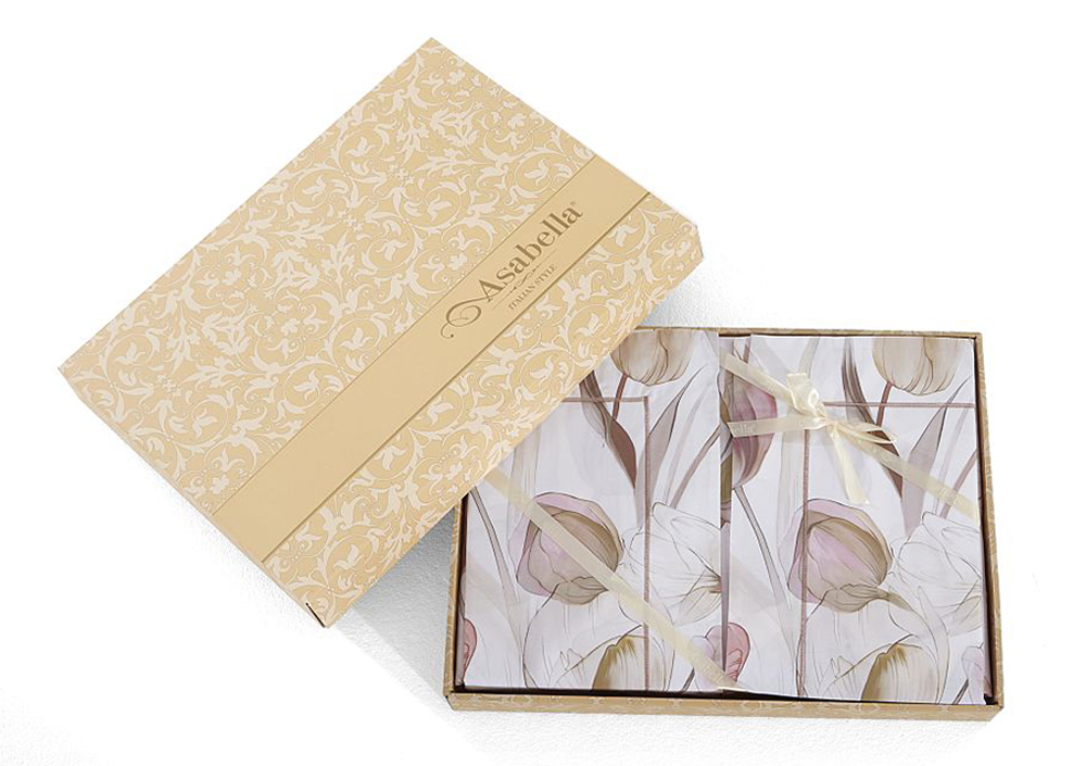 Постельное бельё Asabella 2346-6 евро 200x220 печатный сатин