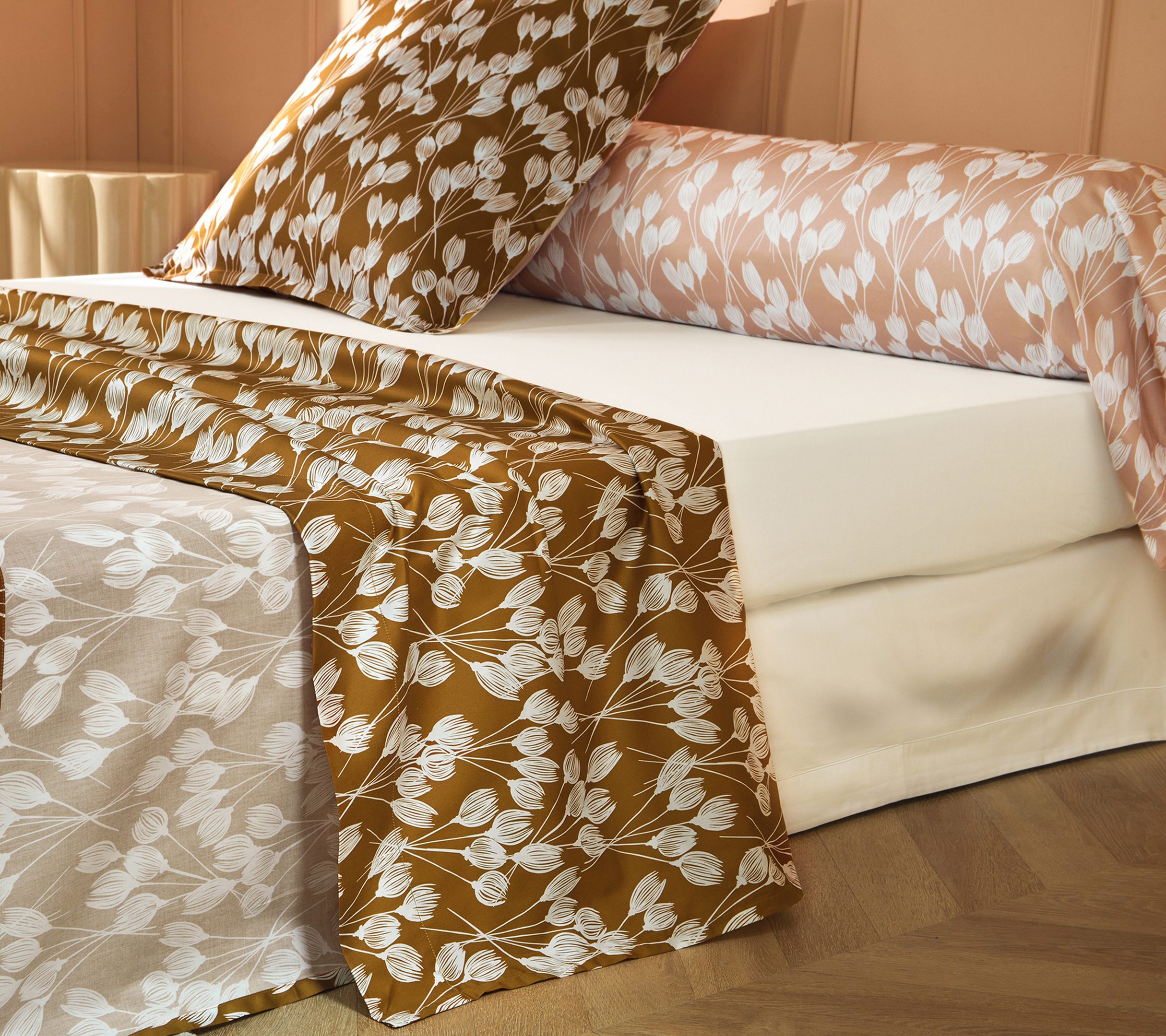 Постельное белье Blanc des Vosges Envolee Cuivre евро 200х220 хлопок сатин