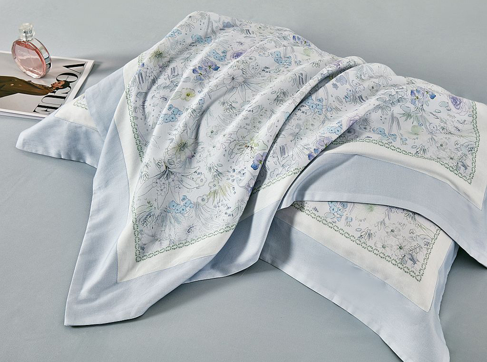 Постельное белье с одеялом Asabella 2272-OMP евро 200x220 фланель