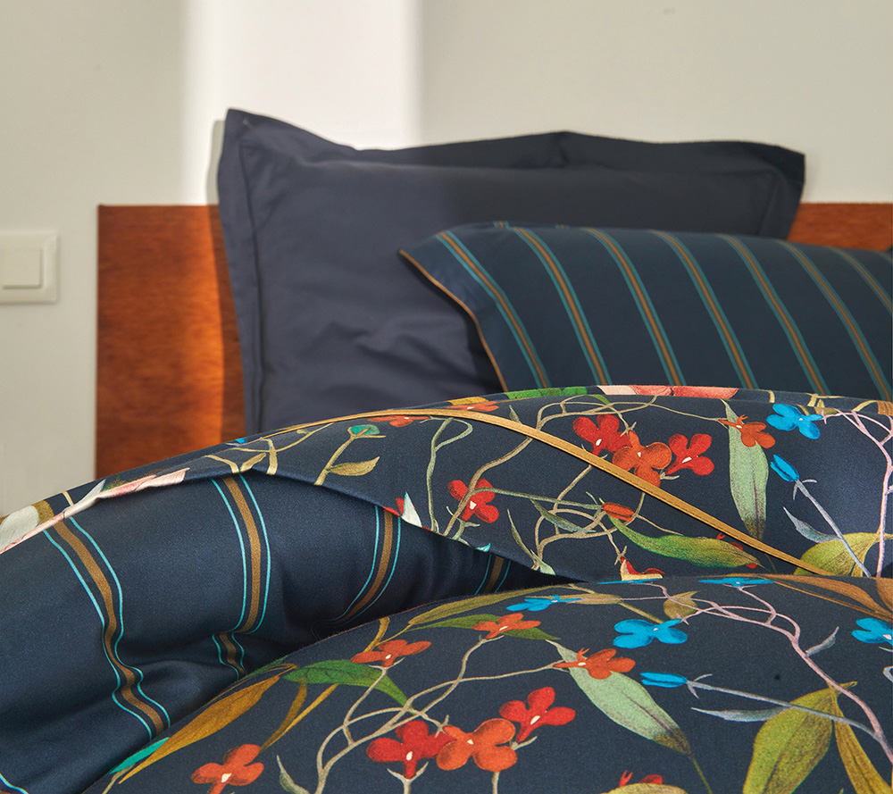 Постельное белье Blanc des Vosges Giardino Nuit евро 200х220 хлопок сатин