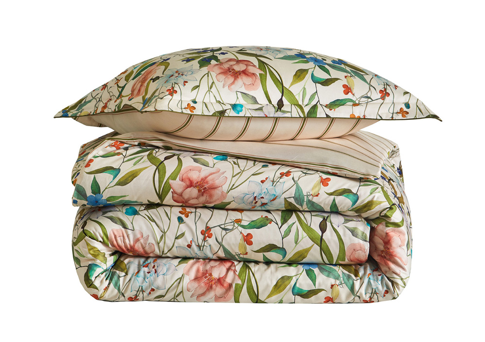 Постельное белье Blanc des Vosges Giardino Naturel евро 200х220 хлопок сатин