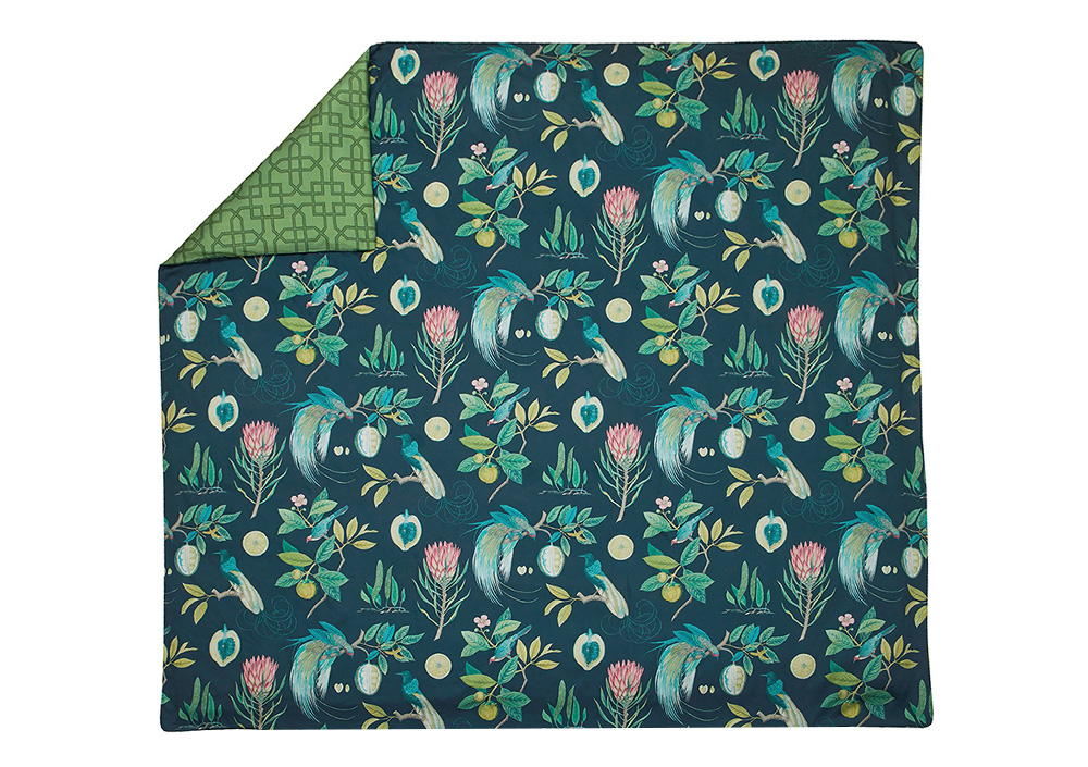 Постельное белье Blanc des Vosges Paradesia Emeraude евро 200х220 хлопок сатин