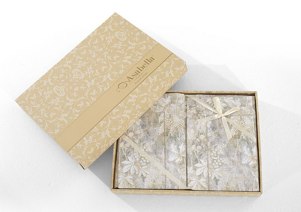 Постельное бельё Asabella 2342-6 евро 200x220 печатный сатин