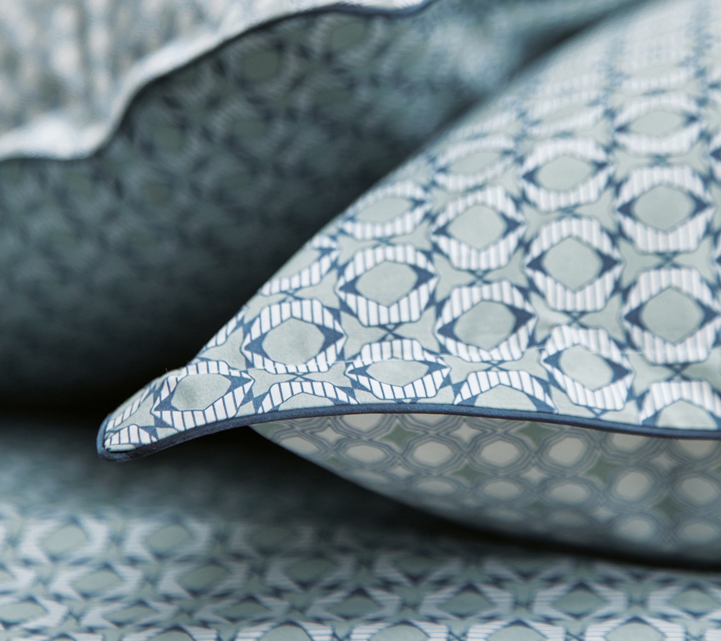 Постельное белье Blanc des Vosges Dandy Sauge евро 200х220 перкаль