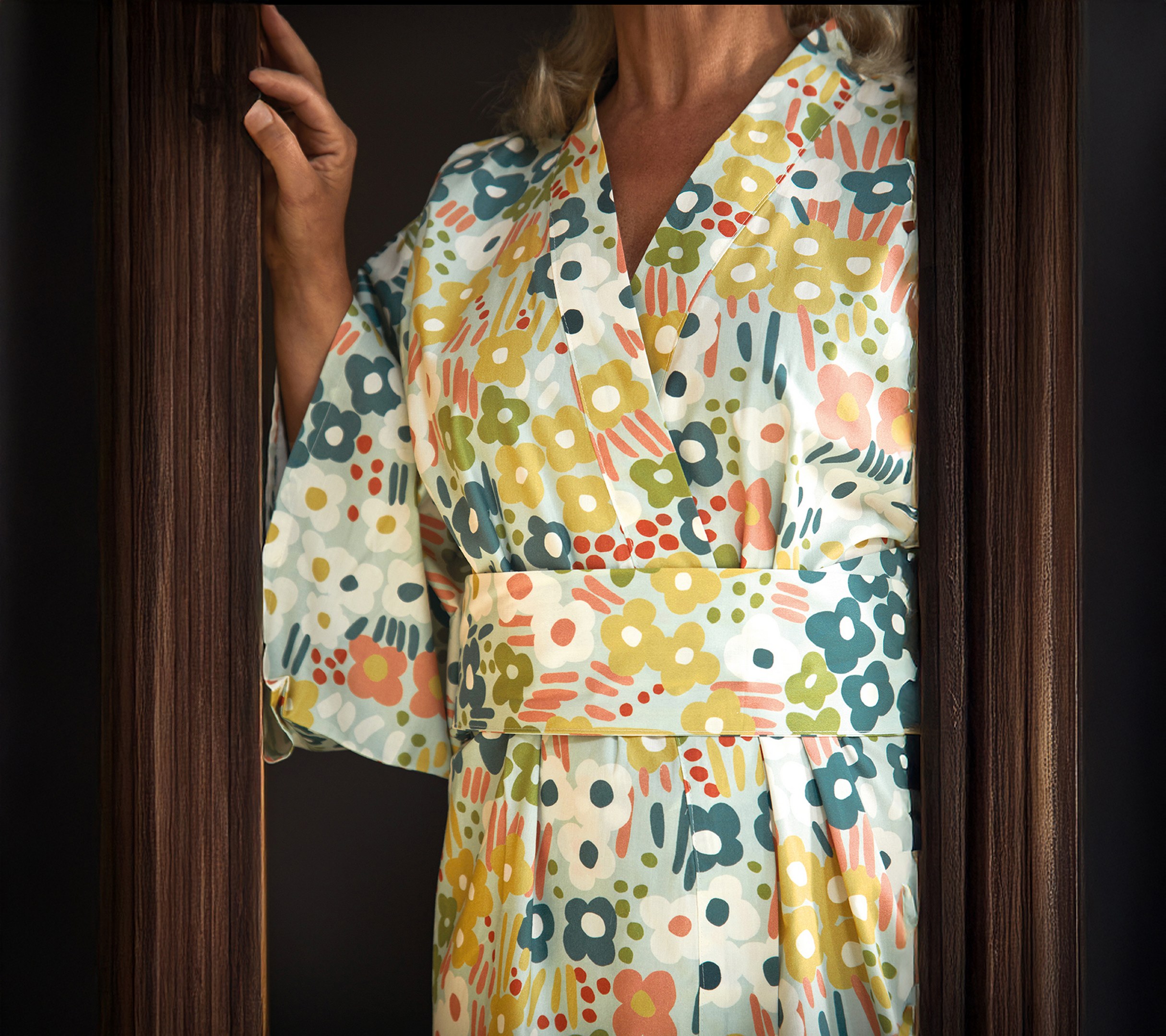 Постельное белье Blanc des Vosges Spring Azur 1.5 спальное 155х200 перкаль