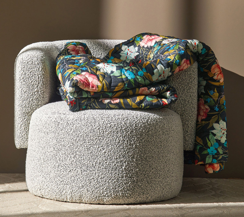 Постельное белье Blanc des Vosges Giardino Nuit евро 200х220 хлопок сатин