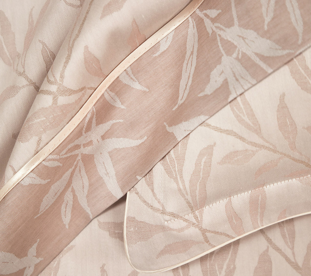 Постельное белье Blanc des Vosges Osier Poudre евро 200х220 сатин-жаккард