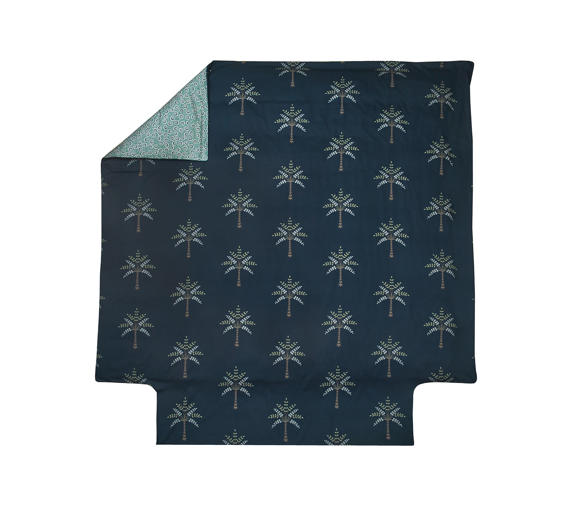 Постельное белье Blanc des Vosges Palm Gove Nuit евро 200х220 хлопок сатин