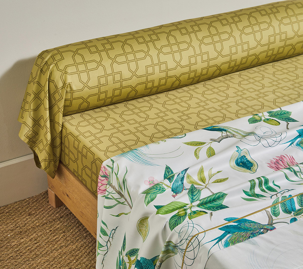 Постельное белье Blanc des Vosges Paradesia Ocre евро 200х220 хлопок сатин