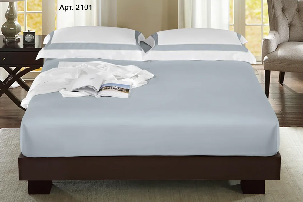 Простыня на резинке Sharmes Basic 500TC 180х200 хлопок пима