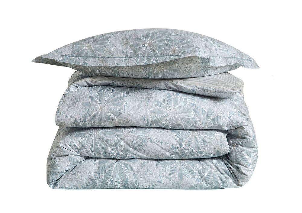 Постельное белье Blanc des Vosges Serenite Bleu Ciel евро 200х220 перкаль