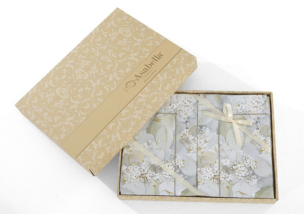 Постельное бельё Asabella 2347-7 семейное 2/160x220 печатный сатин