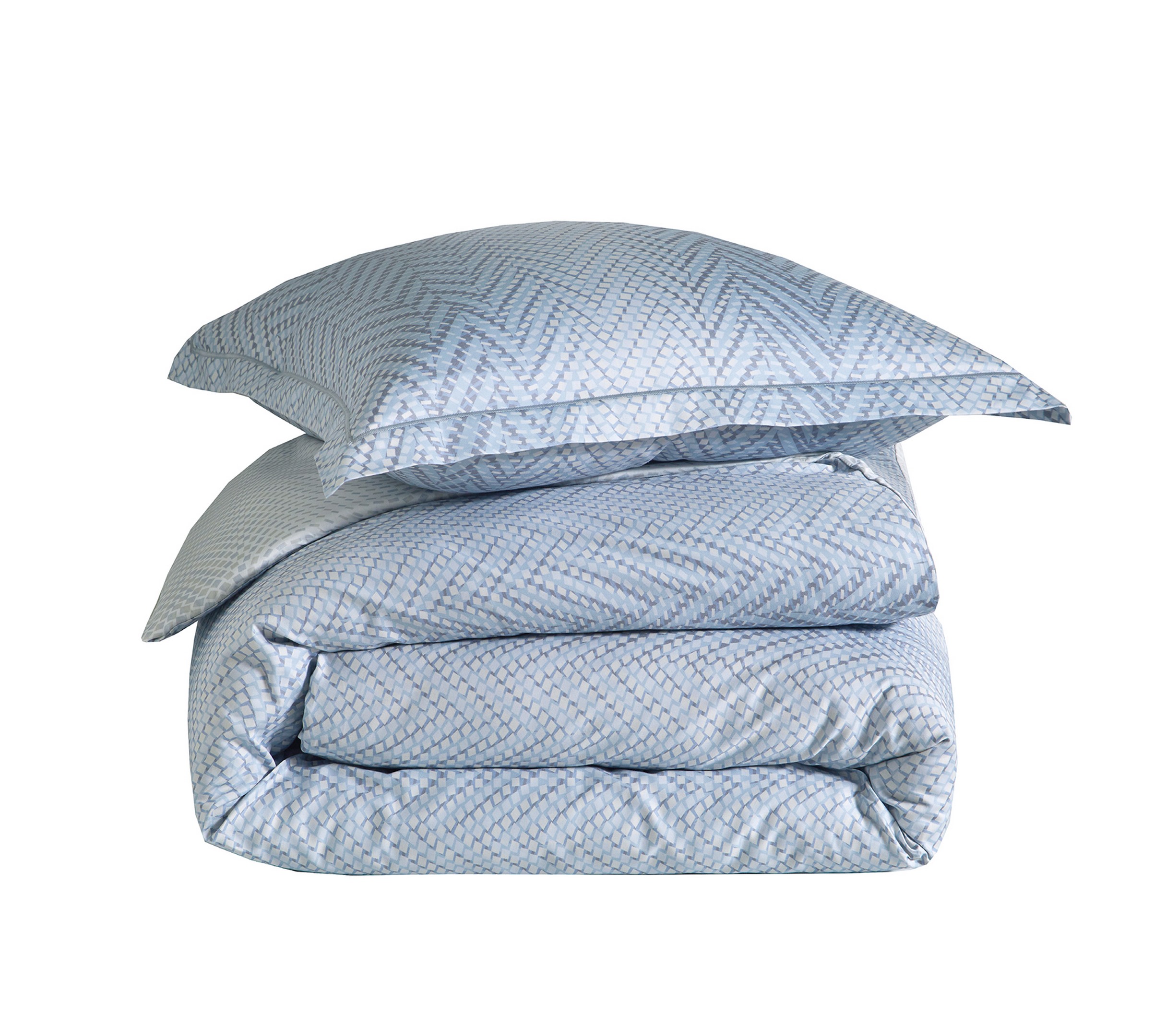 Постельное белье Blanc des Vosges Gravity Bleu Celeste евро 200х220 хлопок сатин