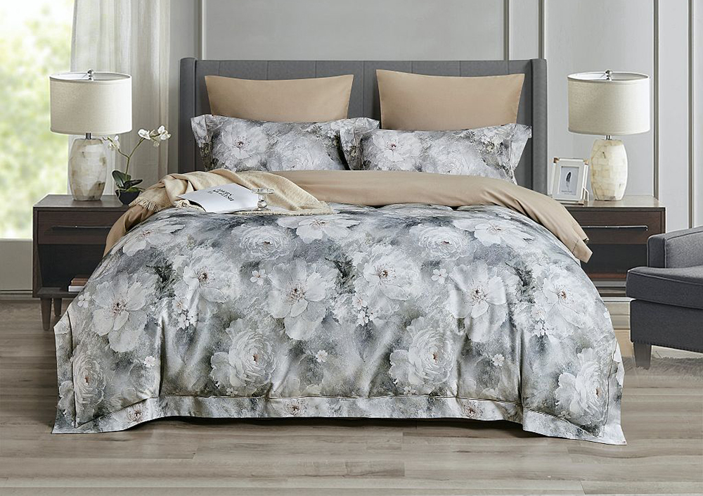 Постельное бельё с одеялом Asabella 2306-2OSP семейное 2/160х220 фланель люкс