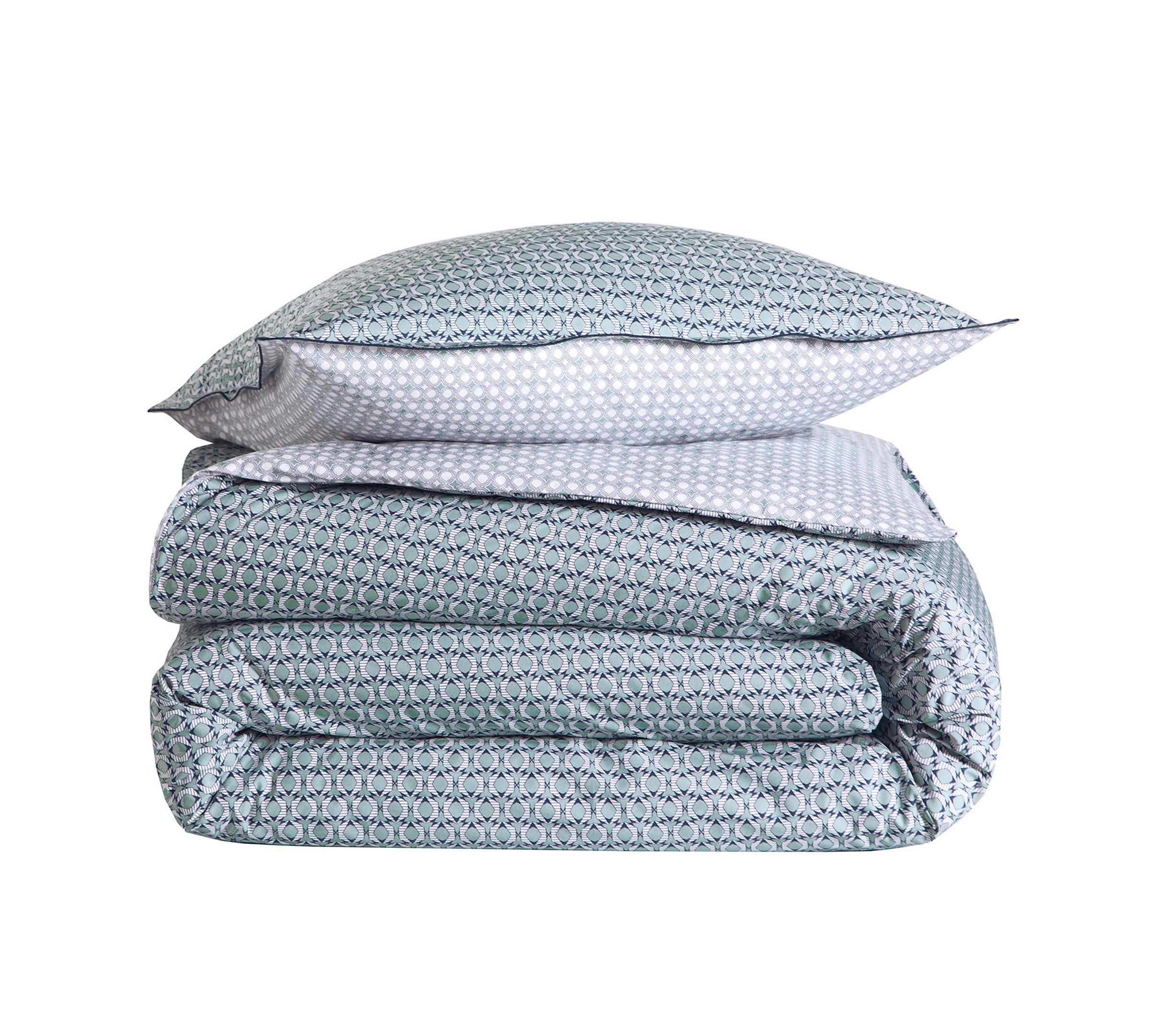 Постельное белье Blanc des Vosges Dandy Sauge евро 200х220 перкаль