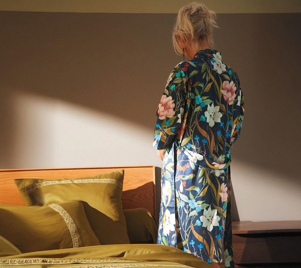 Постельное белье Blanc des Vosges Giardino Nuit евро 200х220 хлопок сатин