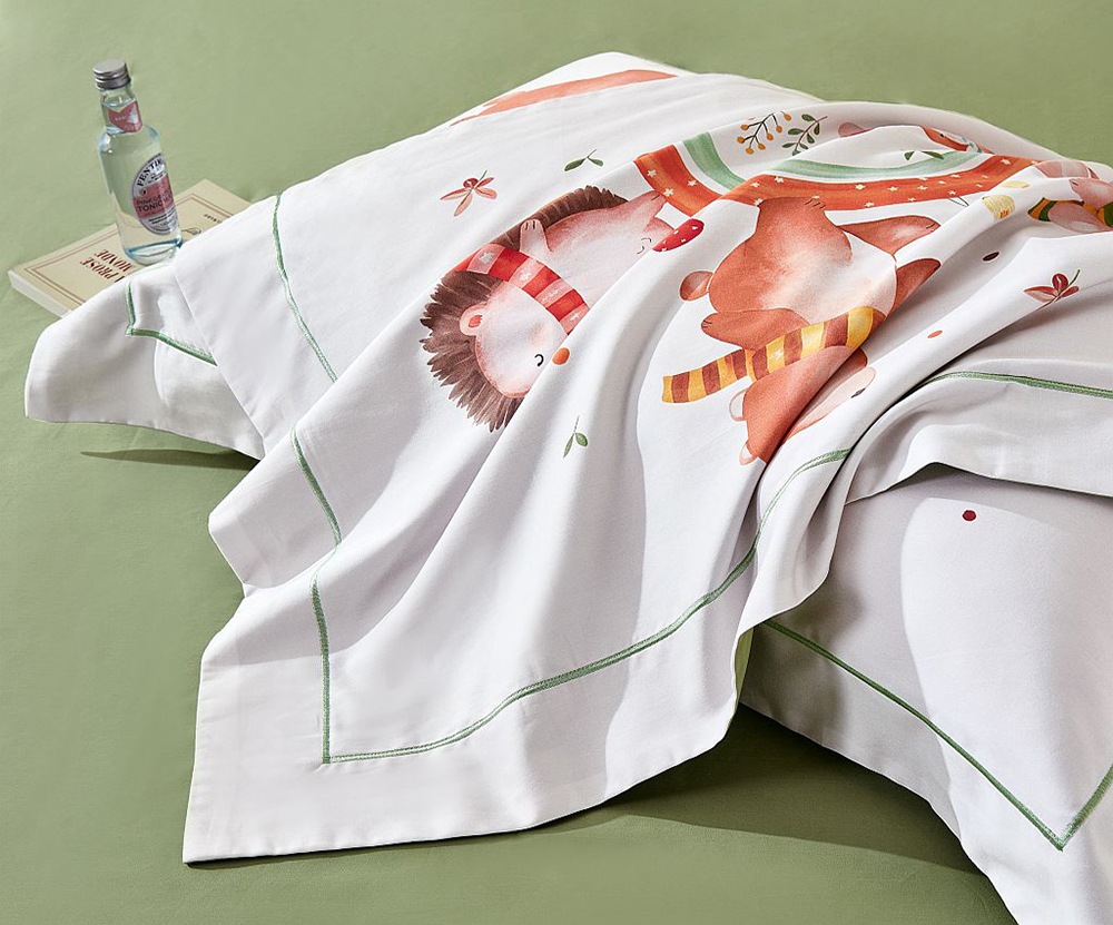 Постельное бельё Asabella 2313-4XS 1,5-спальное 145x205 люкс-сатин