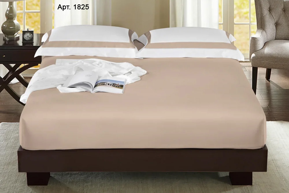 Простыня на резинке Sharmes Basic 500TC 180х200 хлопок пима