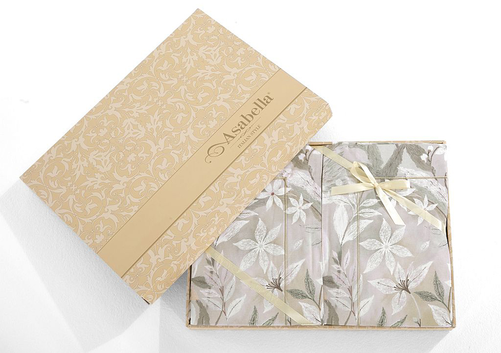 Постельное бельё Asabella 2338-6 евро 200x220 печатный сатин