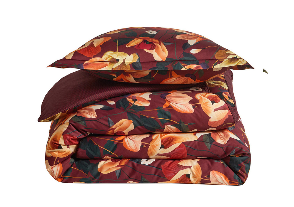 Постельное белье Blanc des Vosges Rhapsodie Grenat евро 200х220 хлопок сатин