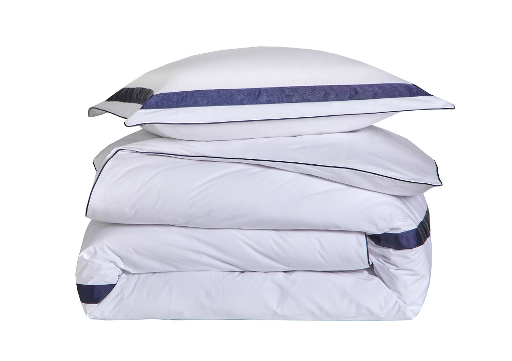 Постельное белье Blanc des Vosges Egerie Bleu Corinthe евро 200х220 перкаль