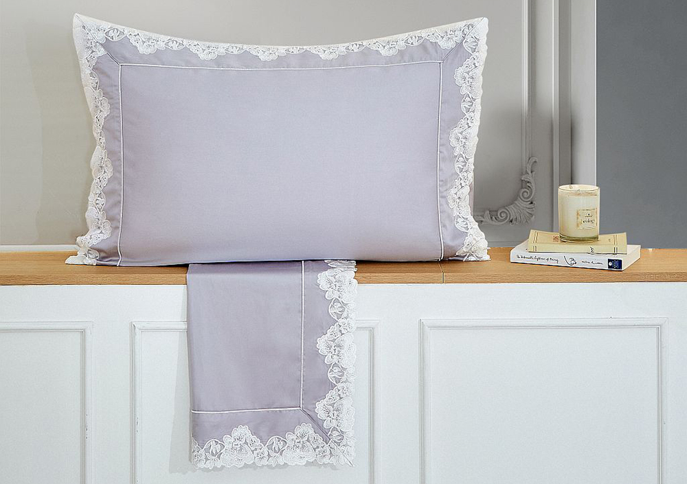 Постельное бельё Asabella 2331-6 евро 200x220 с кружевом