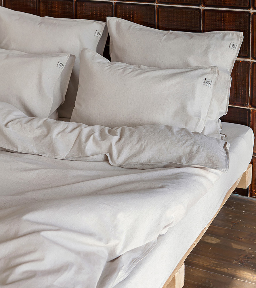 Постельное бельё Luxberry Лён и Хлопок натуральный 1.5-спальное 150x210 без простыни