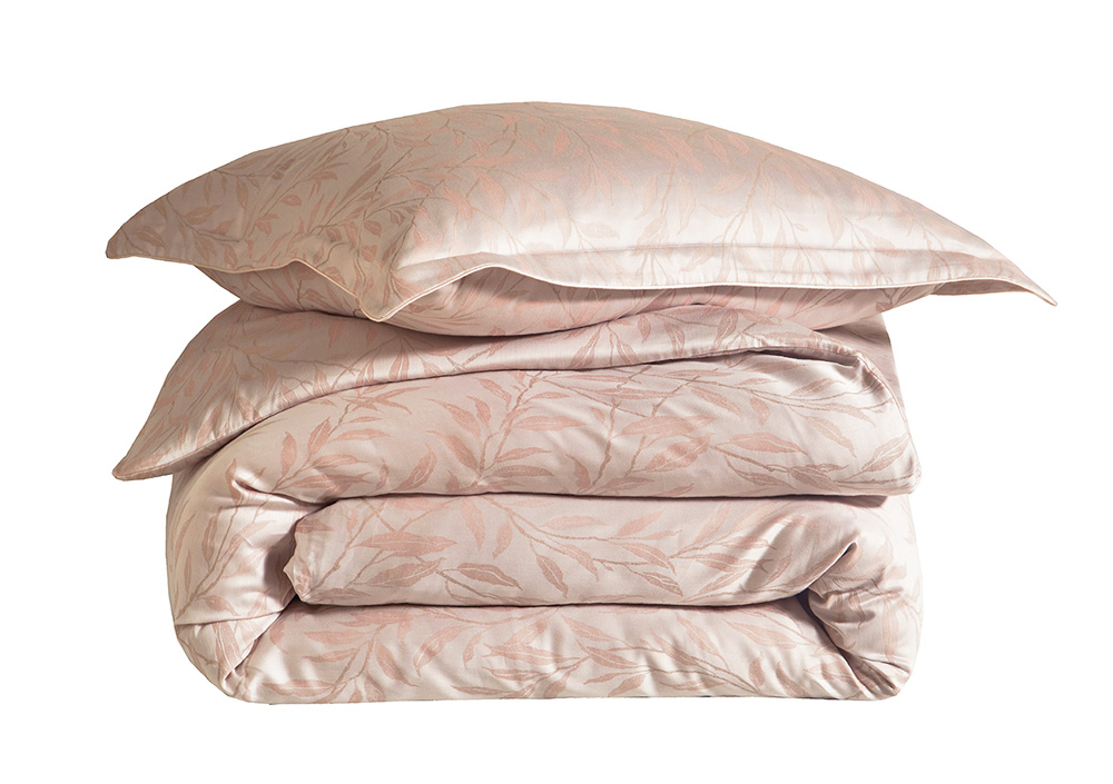 Постельное белье Blanc des Vosges Osier Poudre евро 200х220 сатин-жаккард