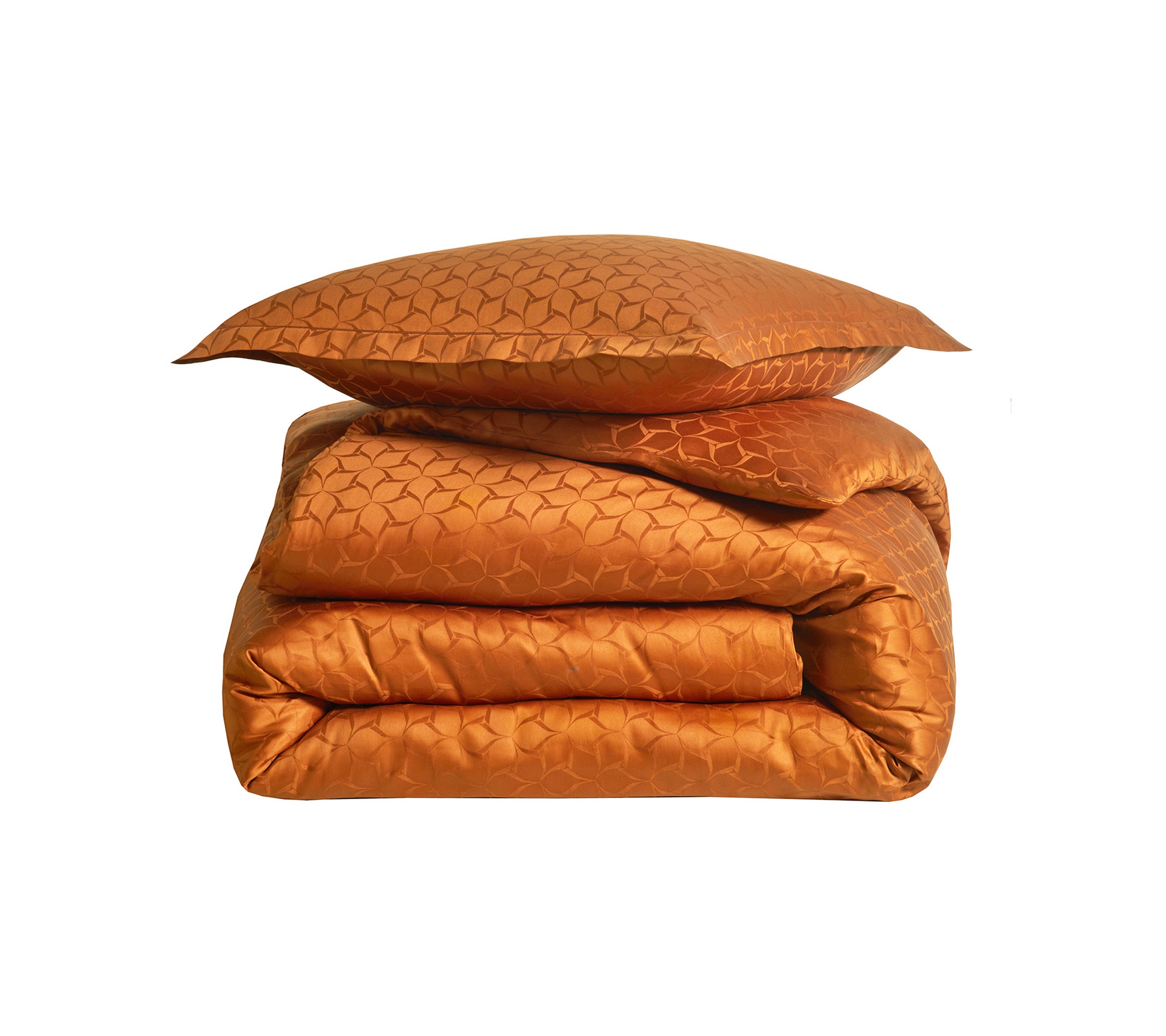 Постельное белье Blanc des Vosges Eole Cognac евро 200х220 сатин-жаккард